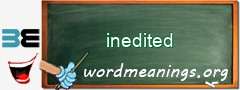 WordMeaning blackboard for inedited